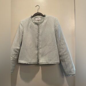 Vintage Calvin Klein Light Gray Blazer Size 12